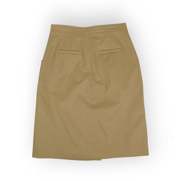 10/42 BA&SH Bastien CottonBlend ALine Wrap Midi Skirt Camel PatchPockets - Picture 5 of 14